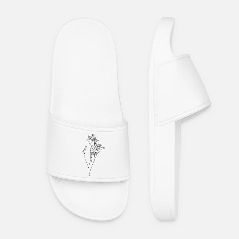 Delicate baby's breath - Women’s Pool Sliders - white