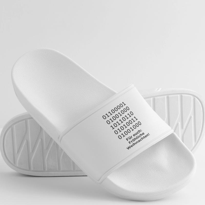 Binary Code Christmas Magic Women’s Pool Sliders