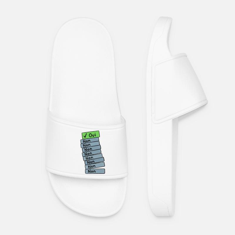 Stack of Folders - Women’s Pool Sliders - white