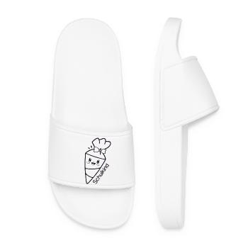 Schoolchild - cute school cone to color in - Women’s Pool Sliders - white - Front