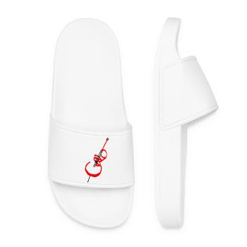 Lettrage violoncelle rouge - Claquettes Femme - blanc - Devant