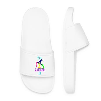 123 Magic Magic Hat Speech Bubble comic - Women’s Pool Sliders - white - Front