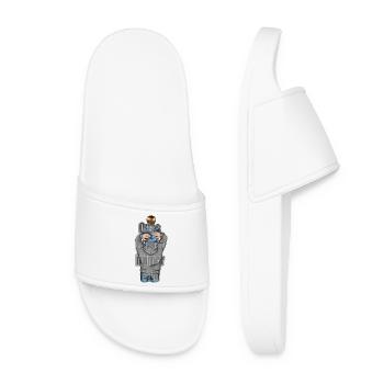 Grandpas always have time Grandpa with grandson Son - Women’s Pool Sliders - white - Front