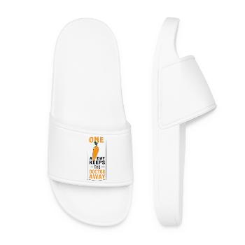 Une carotte par jour éloigne le médecin - Claquettes Femme - blanc - Devant