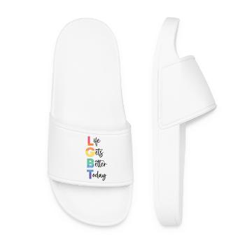 Mois de la fierté LGBT - La vie s’améliore aujourd’hui - Claquettes Femme - blanc - Devant
