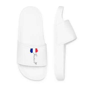 Flag France Regional Pride National Identity - Women’s Pool Sliders - white - Front