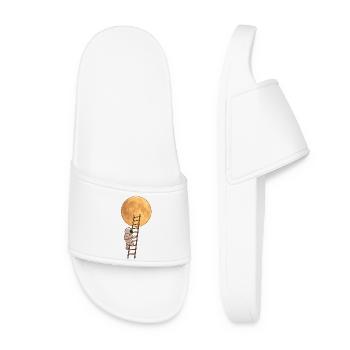 Astronaut Ladder to the Moon - Women’s Pool Sliders - white - Front