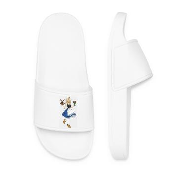 Holland Girl Tulipes et moulin à vent - Claquettes Femme - blanc - Devant