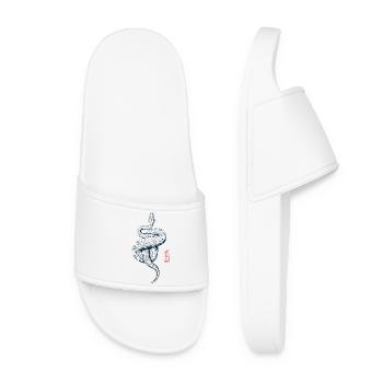 Python with Kanji Stamp - Women’s Pool Sliders - white - Front