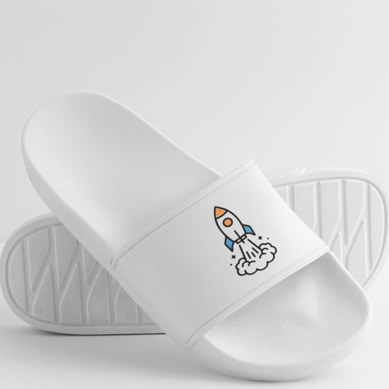 Comic spatial Rocket Launch Claquettes Femme