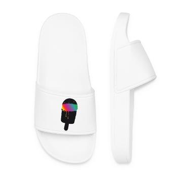 Regenbogen Eis Silhouette Street Art Style  - Women’s Pool Sliders - white - Front