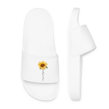 Let yourself grow - Women’s Pool Sliders - white - Front