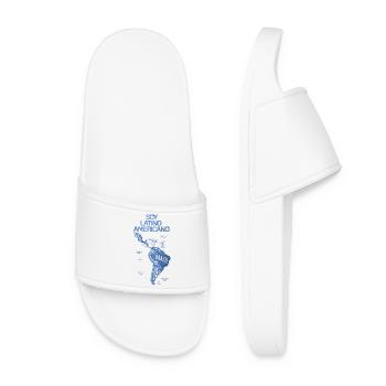 Latino American Map Pride - Women’s Pool Sliders - white - Front
