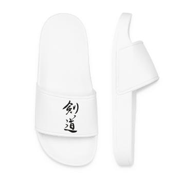 Kendo - Kanji - Frauen Badelatschen - Weiß - Vorne