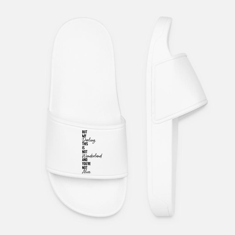 Alice Wonderland - Women’s Pool Sliders - white