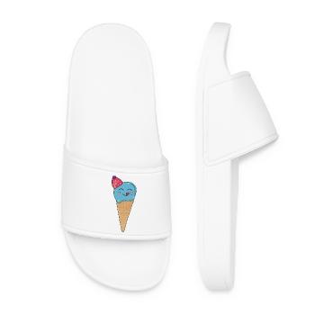 Cornet de crème glacée - Claquettes Femme - blanc - Devant
