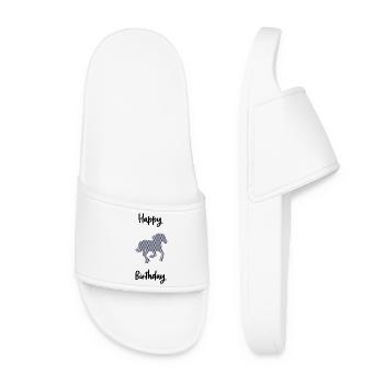 HAPPY BIRTHDAY - Claquettes Femme - blanc - Devant