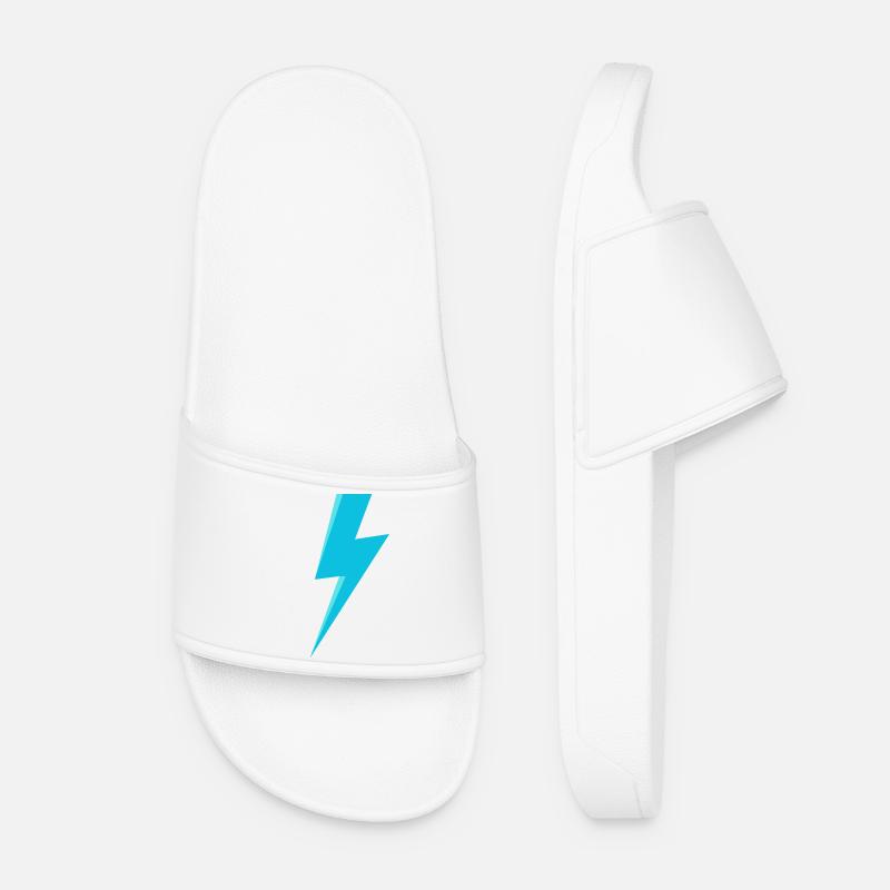 Blue Lightning - Women’s Pool Sliders - white