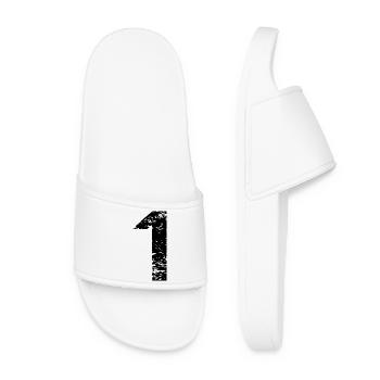 1 Number Jersey - Women’s Pool Sliders - white - Front