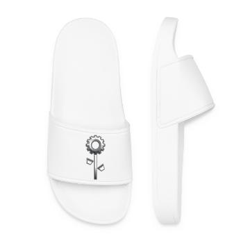 Metal Flower - Women’s Pool Sliders - white - Front