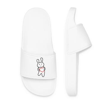 Bunny with Heart: Love & Cuteness - Women’s Pool Sliders - white - Front