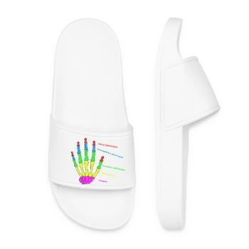 mains os anatomie humain évolution Physio - Claquettes Femme - blanc - Devant