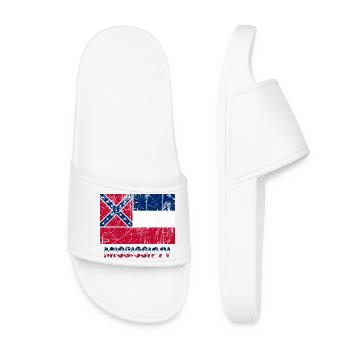 Mississippi Flagge Flagge USA Amerika Amerika - Frauen Badelatschen - Weiß - Vorne