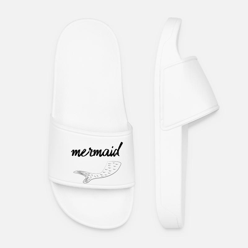 mermaid - Women’s Pool Sliders - white