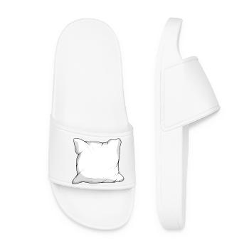 large cuddly white down pillow - Women’s Pool Sliders - white - Front
