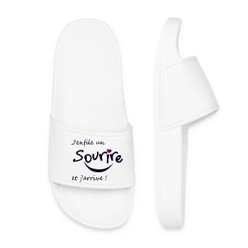 Sourire - Claquettes Femme - blanc - Devant