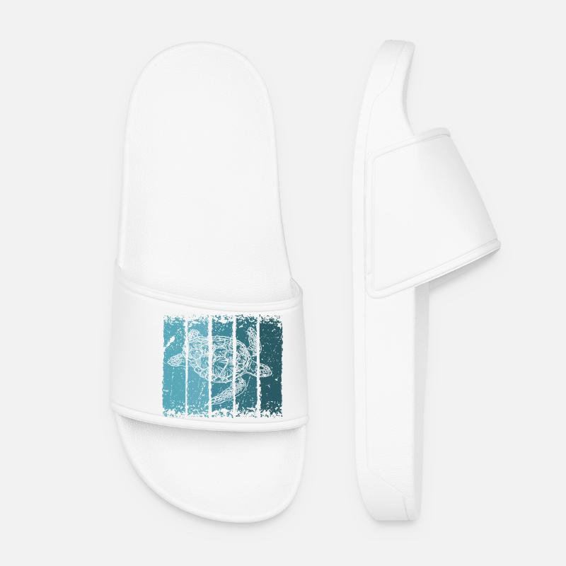 turtle - Women’s Pool Sliders - white