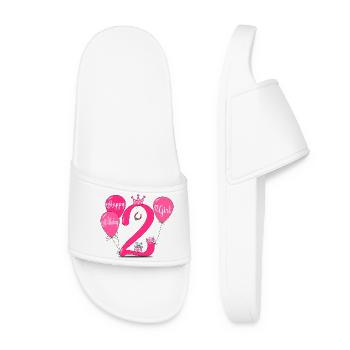 Happy Birthday 2 Baby Girl - Frauen Badelatschen - Weiß - Vorne
