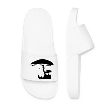 Mushroom Witch Tube Mushroom Seeker - Women’s Pool Sliders - white - Front