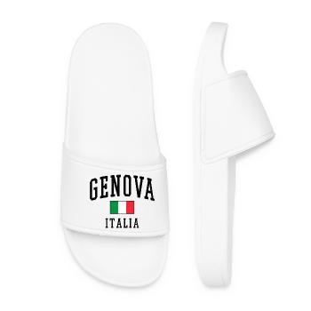 Conception de Gêne avec drapeau et lettres Italiennes - Claquettes Femme - blanc - Devant