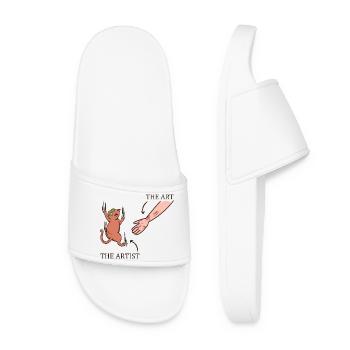 Art félin - Claquettes Femme - blanc - Devant