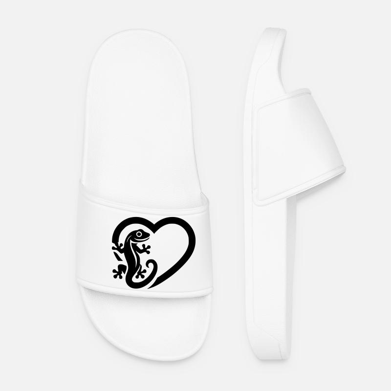 Gecko Love - Women’s Pool Sliders - white