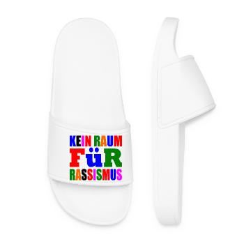 kein raum für rassismus - Frauen Badelatschen - Weiß - Vorne