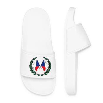 Flags Czech Republic in laurel wreath - Women’s Pool Sliders - white - Front
