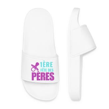 1st Father's Day - Women’s Pool Sliders - white - Front