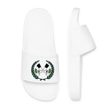Drapeaux des Grisons Suisse couronne de laurier - Claquettes Femme - blanc - Devant