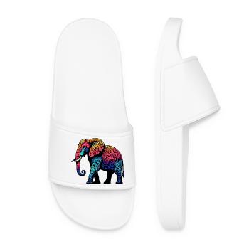 Éléphant - Claquettes Femme - blanc - Devant
