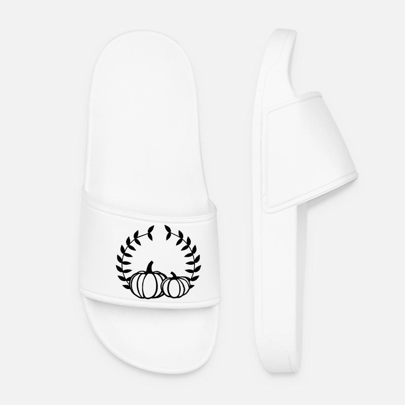 Pumpkin wreath - Women’s Pool Sliders - white