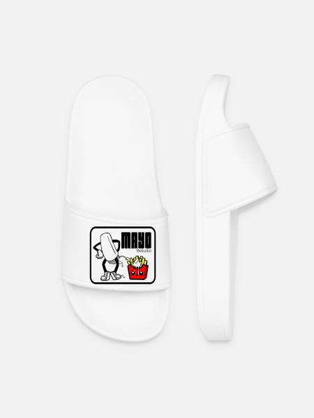 With mayo - Women’s Pool Sliders - white