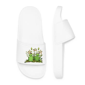 Frogs - Women’s Pool Sliders - white - Front
