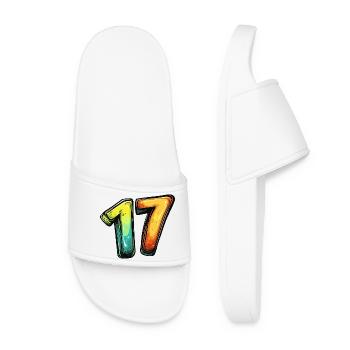 17 Symbole numérique - Claquettes Femme - blanc - Devant