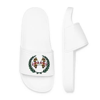 Flags USA Maryland laurel wreath - Women’s Pool Sliders - white - Front
