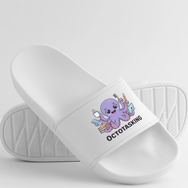 Octotasking octopus en mode multitâche Claquettes Femme