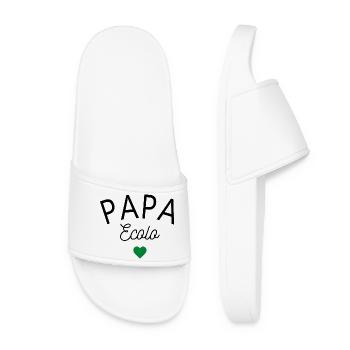 ECO DAD,Heart ,Ecology, Nature,Quote,Sentence - Women’s Pool Sliders - white - Front