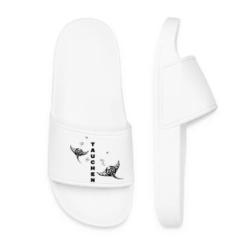 Tauchen – Tribal Manta Rochen Design - Frauen Badelatschen - Weiß - Vorne
