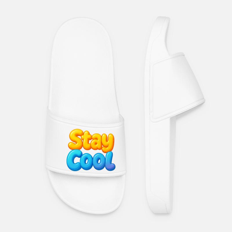 Bunte Wolken Spruch Design - Frauen Badelatschen - Weiß